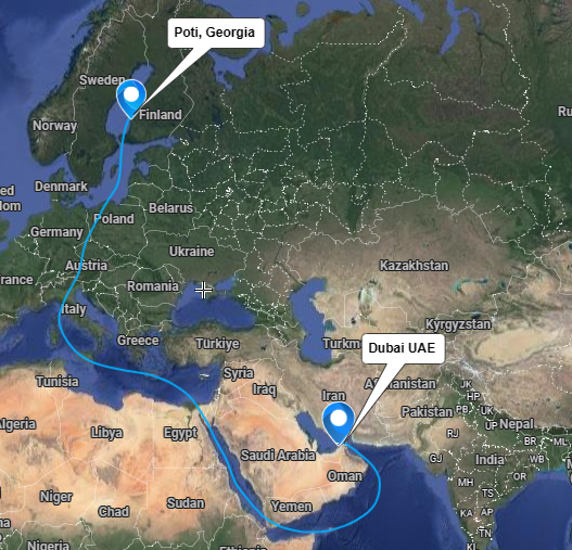 Shipping from Dubai to Poti