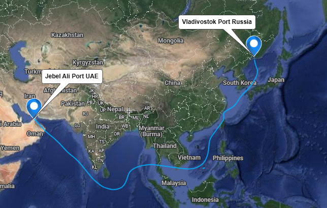 shipping from Dubai to Russia